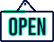 open sign